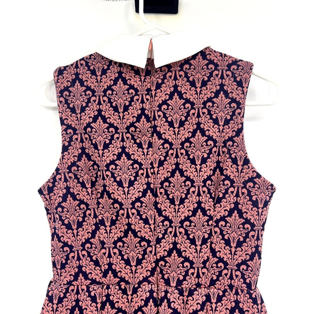 NWT Iska London Pink Purple Batik Collared Fit & Flare Dress Women UK 10 US 6 - Picture 7 of 9